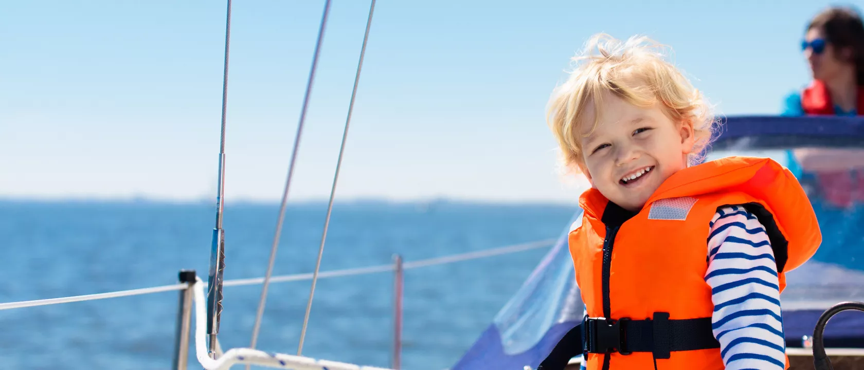 child on boat